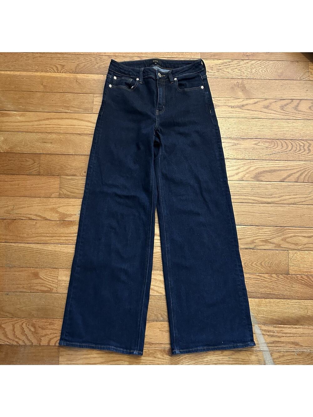 Quince Bella Stretch Wide Leg Baggy Deep Rinse Dark Wash 29x30